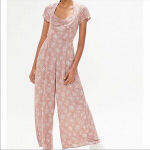 UO | Blush KerriAnn Cap Sleeve Wide Leg Jumpsuit XS
